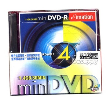 Imation Mini DVD-R 4X 1.4GB 8cm 